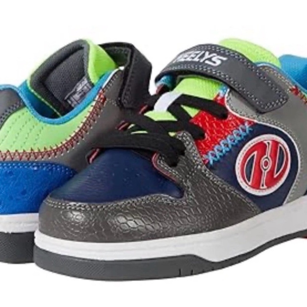 HEELYS Boy's Cosmical X2 Youth Skating Grey/Navy/Multi Size 1Y